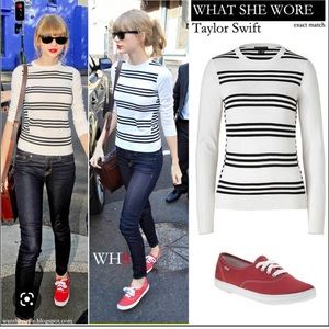 NWT Theory ivory and black stripe Tommie sweater